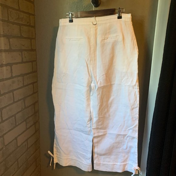 NWT Juicy Couture Linen high waisted white pants size M - Picture 10 of 10